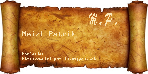 Meizl Patrik névjegykártya